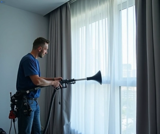 Professional commercial curtain cleaning process equipment Matty Curtain Cleaning menzies-creek-vic