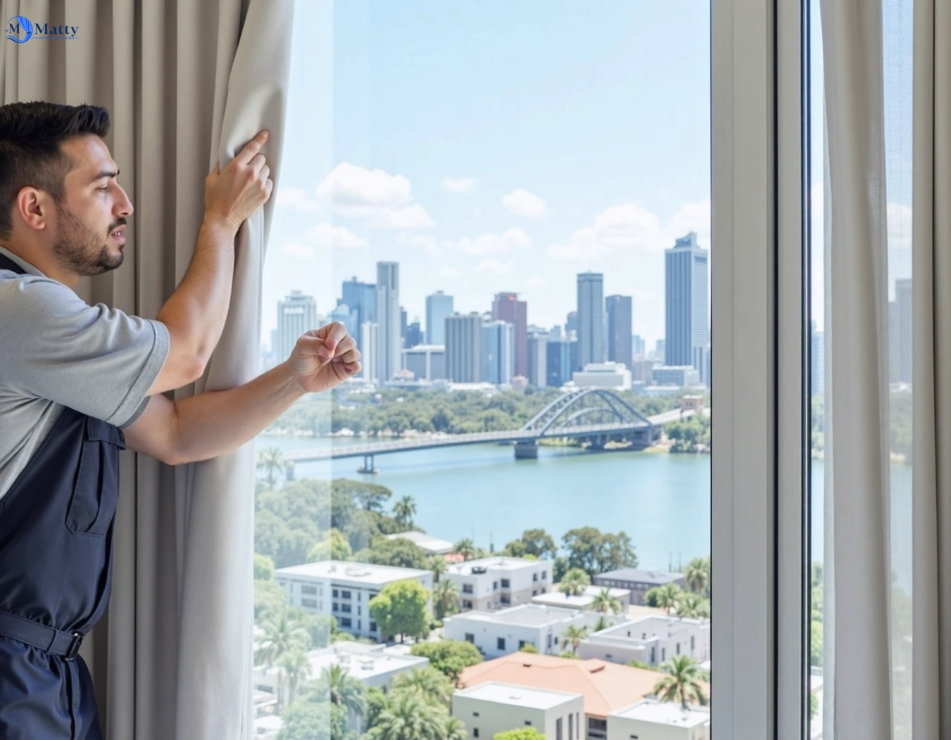 Professional curtain steam cleaning service menzies-creek-vic QLD by Matty Curtain Cleaning